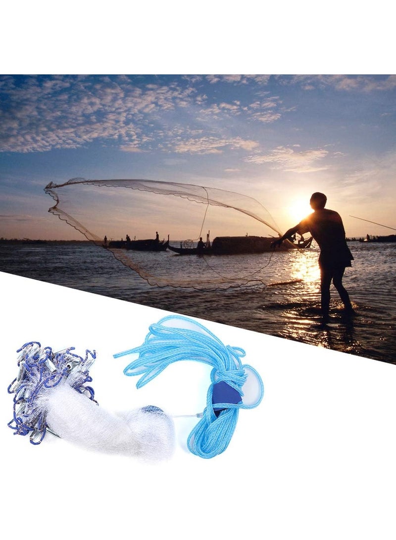 YelaJoy Cast Net, Saltwater American Fishing Cast Net Cast Nets for Baitfish Heavy Duty Cast Net Fishing Nets for Saltwater, 8FT/10FT Radius Size - Image 4